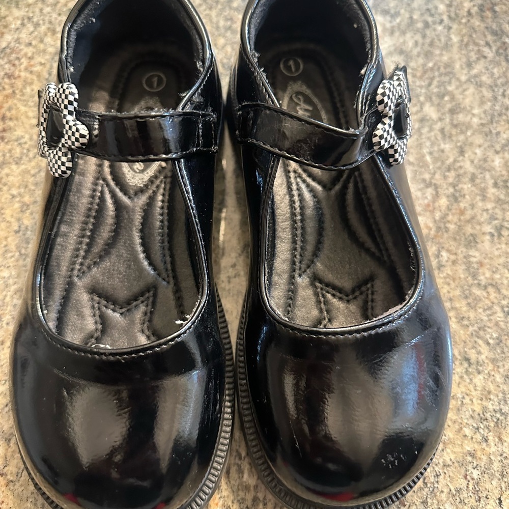 Mary Jane Black Dress Shoes with Strap